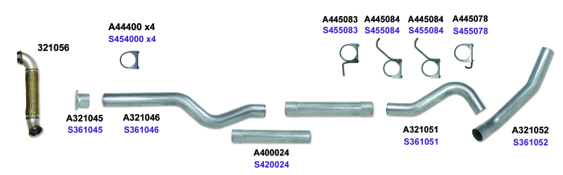 Chevrolet 3500 Performance Exhaust - Diamond Eye Performance - Cat Back - `04-`05